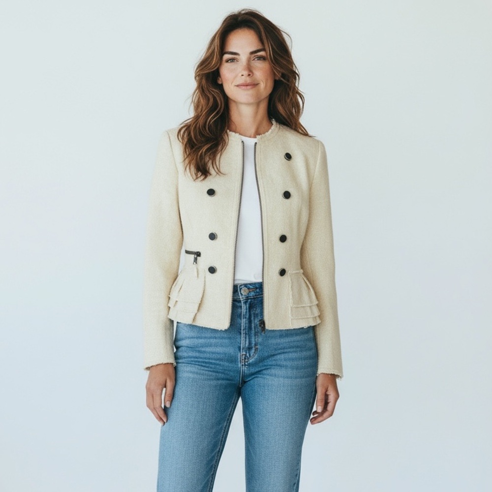 Banana Republic ladies dress jacket 4 Petite. Excellent condition.  Zip up.
